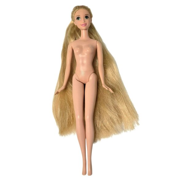 2009 Disney Rapunzel Doll Purple Dress Shoes Fashion Princess Long Blonde Hair - Picture 6 of 11